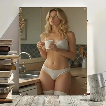 CIFbuy宁静女性立体压纹铝墙艺 客厅卧室家居装饰品(TikTok、temu下自提)