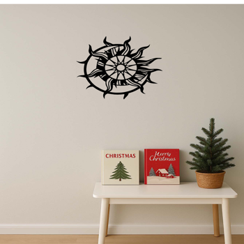 CIFbuy 现代星系太阳光三维铁壁饰 太空主题室内雕塑 天文礼物 家居装饰（TikTok、temu下自提）