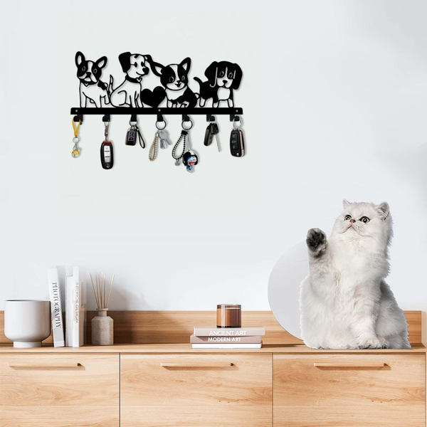 CIFbuy复古卡通小狗墙面贴饰 铁制防水可移宠物主题家居装饰(TikTok、temu下自提)-9