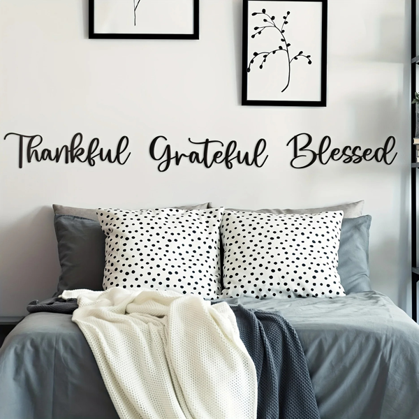 CIFbuy感恩经文金属壁挂艺术套件三件套 现代家居装饰礼物（TikTok、temu下自提）-8