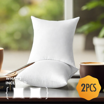 22x22英寸超大抱枕芯一对，精选优质填充材料，柔软度与支撑力完美平衡。白色简约设计适合各种家居风格，可自由搭配心仪的枕套。无论是在客厅沙发还是卧室床上，都能为您带来极致舒适的休憩体验。