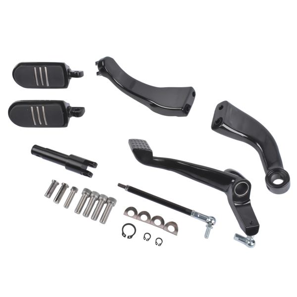 前置脚踏 Mid Control Shifter Lever Pegs Kit Black Fits for Harley Sportster Forty Eight Iron XL883 XL1200 Models 2004-2013-4