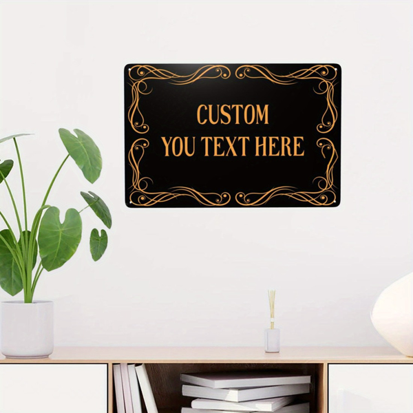 CIFbuy个性化定制户外金属标牌 黑色蕾丝设计 交通安全警示标志 8x12英寸(TikTok、temu下自提)-6