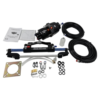 液压方向舵机套件 Marine Hydraulic Steering System w/ Hydraulic Cylinder HK6400TC for Outboard Boat