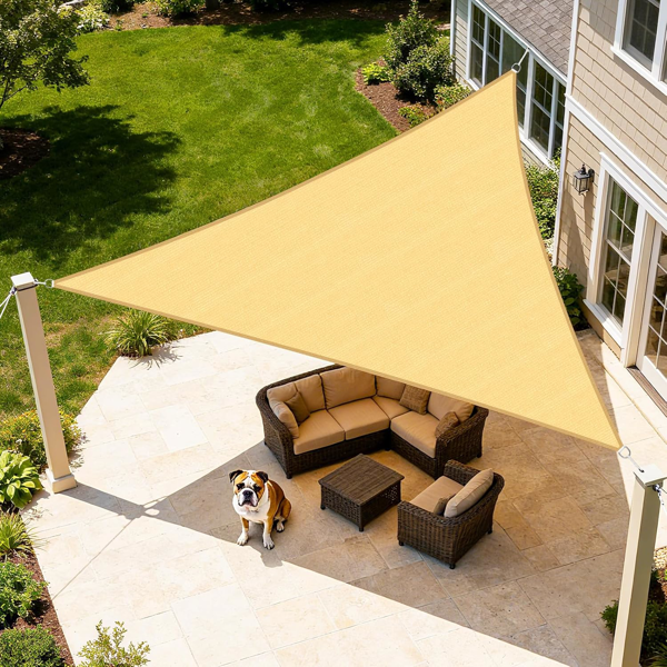 10'X10'X14'沙色HDPE遮阳帆-1