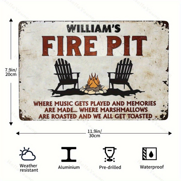 CIFbuy定制金属篝火牌 户外室内装饰 万圣节圣诞新年礼物 可定制露营主题（TikTok、temu下自提）-3