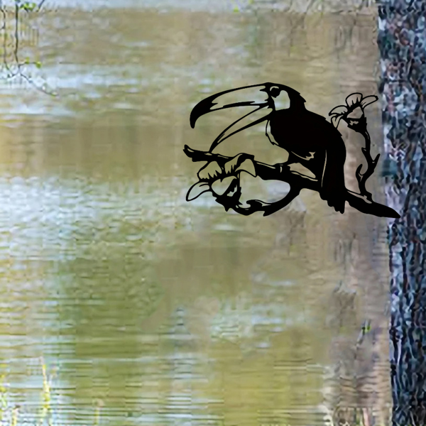 CIFbuy典雅复古蝴蝶飞鸟剪影花园桩户外庭院草坪装饰园艺礼物(TikTok、temu下自提)-3