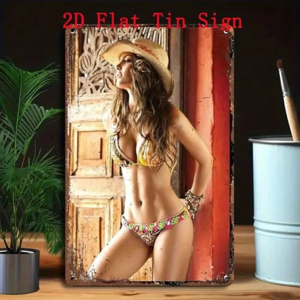 CIFbuy复古金属性感海报 装饰墙画 家居酒吧俱乐部车库男人洞穴浴室装饰（TikTok、temu下自提）-3