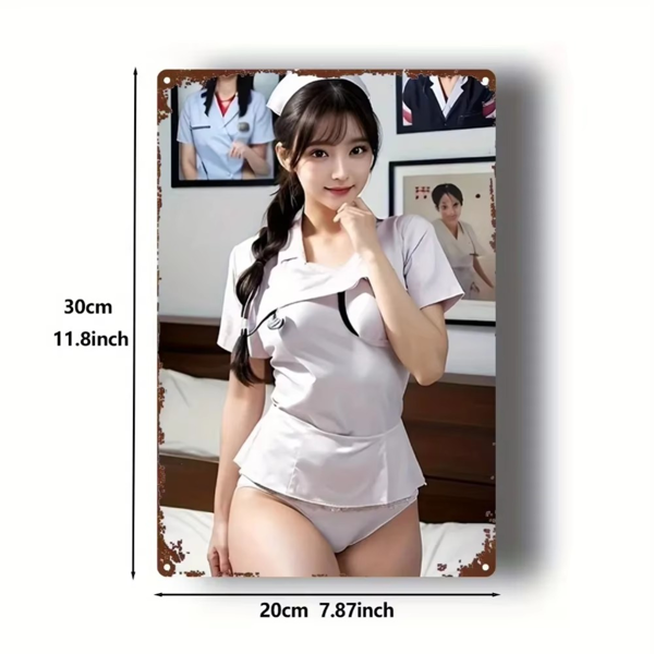 CIFbuy护士主题复古励志金属标志牌 8x12英寸 耐用墙面装饰 客厅青少年房间家居饰品（TikTok、temu下自提）-3