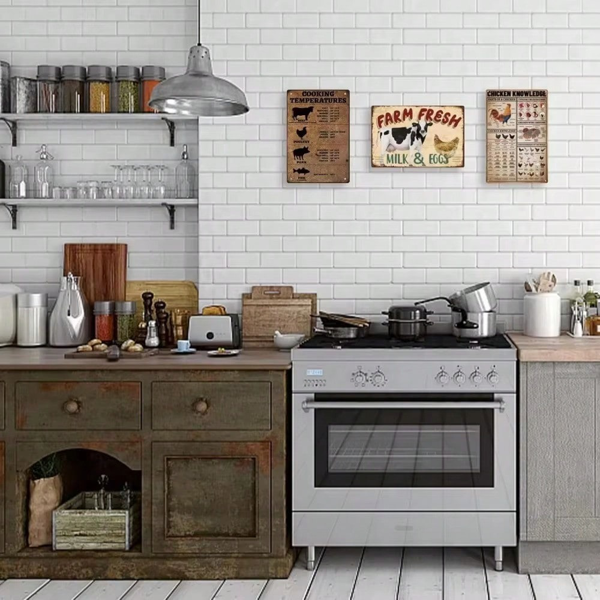 CIFbuy复古农场金属奶牛标牌厨房餐厅墙面装饰挂件(TikTok、temu下自提)-3