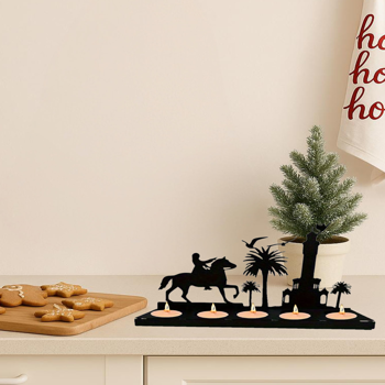 CIFbuy现代简约鹿角烛台套装 木质烛台适用节日装饰（TikTok、temu下自提）