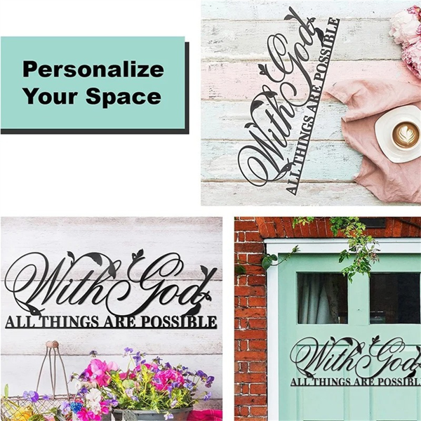 CIFbuy复古仿旧铁制墙面装饰牌励志经文居家客厅卧室办公室入口装饰(TikTok、temu下自提)-3