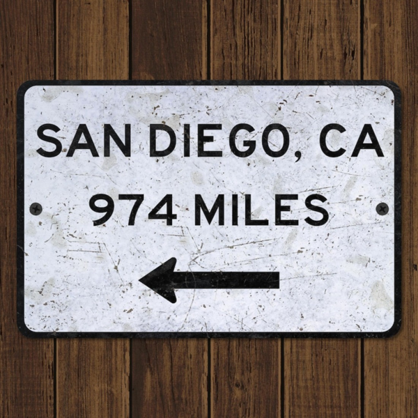 CIFbuy圣地亚哥城市标志牌金属复古纪念牌定制个性化加州旅行礼物（TikTok、temu下自提）-1