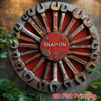 CIFbuy复古圆形金属花环绘画厨房与咖啡角装饰工具(TikTok、temu下自提)