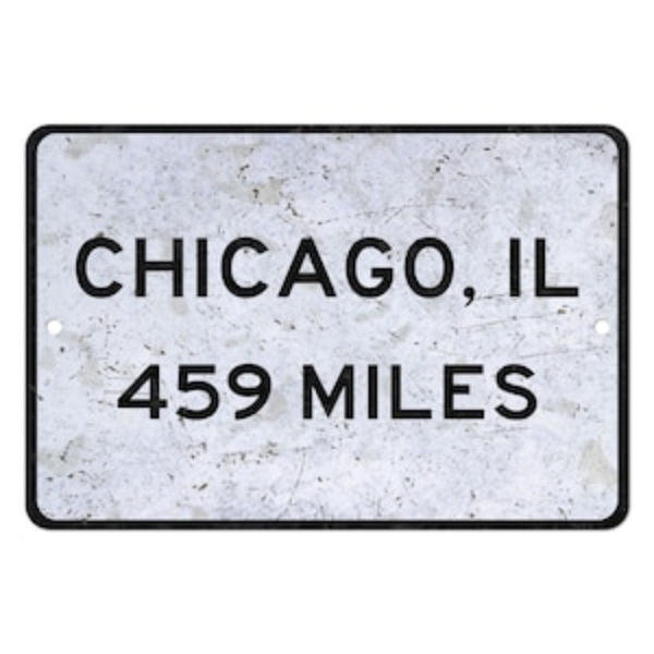 CIFbuy芝加哥城市距离标志牌复古纪念牌个性化旅行礼物(TikTok、temu下自提)-5