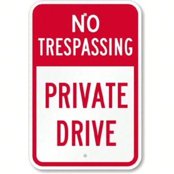 CIFbuy私人车道请勿擅闯警示牌户外防水坚固金属标识（TikTok、temu下自提）