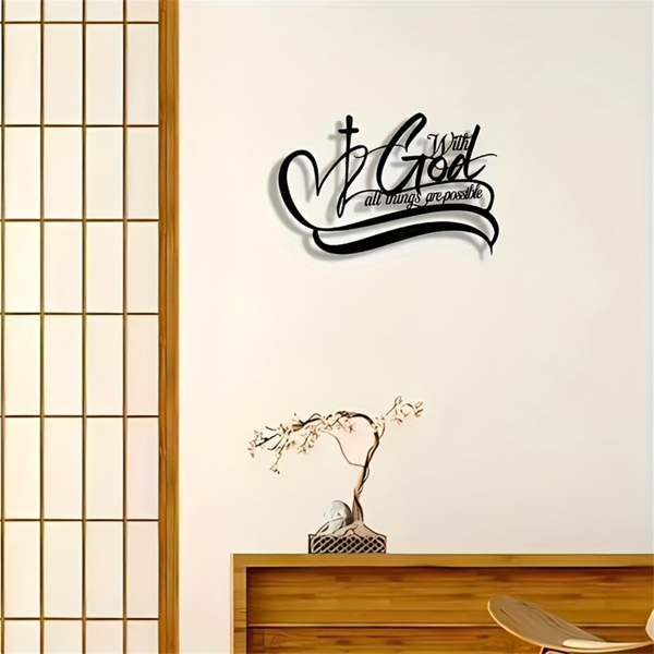 CIFbuy复古风格金属励志经文墙饰 适用于祷告室和家居装饰(TikTok、temu下自提)-7