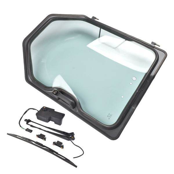 挡风玻璃 Front Door Frame & Window Assembly with Wiper + Motor Replacement for Bobcat S130 S150 S160 S175 S185 T110 T140 T180 T190 T200-5