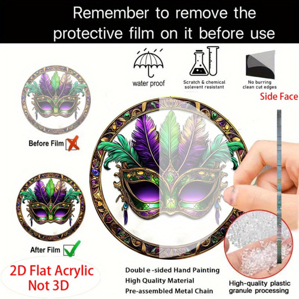 CIFbuy阳光捕手亚克力悬挂装饰 彩色圆形窗饰家居氛围(TikTok、temu下自提)-2