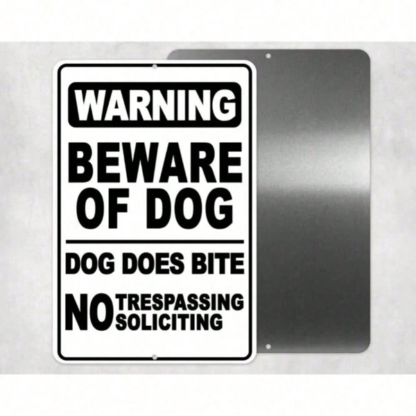 CIFbuy预防犬只提示牌家庭安防户外室内趣味庭院墙面装饰（TikTok、temu下自提）-7