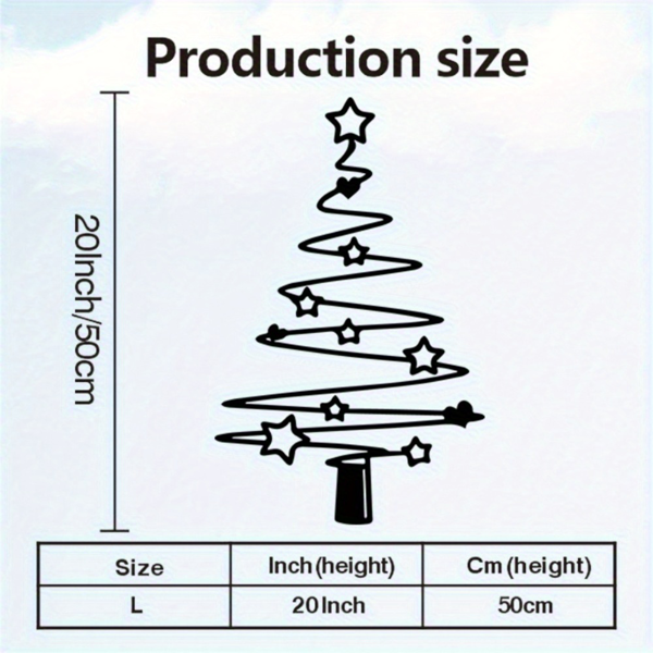 CIFbuy简约金属圣诞树装饰品 节日墙面装饰礼物铝材质 (TikTok、temu下自提)-3