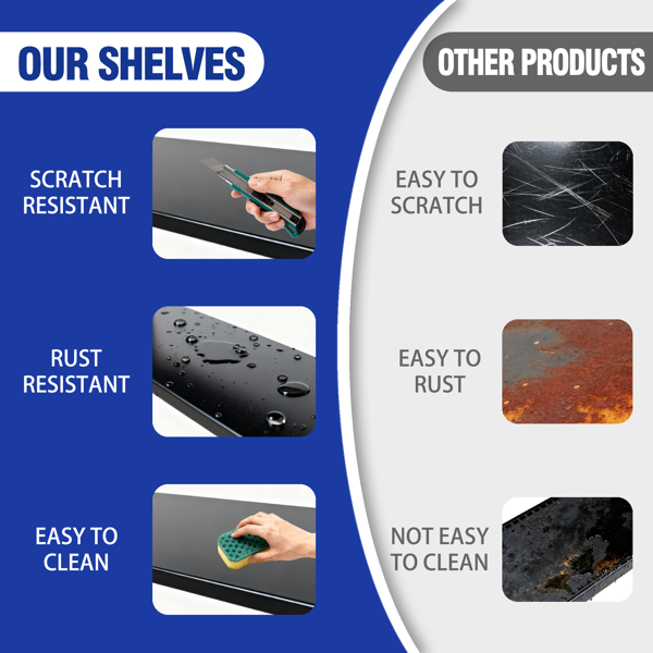 车库搁板单元 2400 磅，重型储物架，可调节金属搁板 6 层车库储物架，适用于厨房、洗衣房、工业区、仓库 39.37 英寸宽* 19.70 英寸深* 82英寸高-5