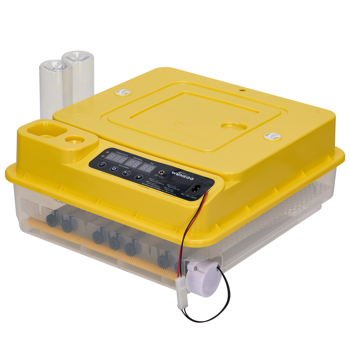TW-24 美规 孵化器 110V 120W 方形24~36枚（单层） PP 黄色上盖透明机身  LED照蛋功能 全自动翻蛋 华氏度温湿度设置 天数设置 性价比款
