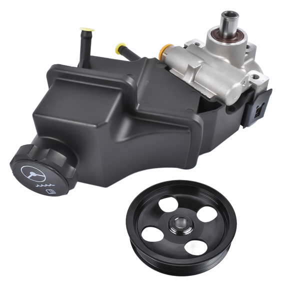 转向助力泵 Power Steering Pump Fit for Chevrolet Silverado GMC Sierra 2500 3500 HD V8 6.6L 2011-2015 with Reservoir and Pulley Aluminum 19209150 20-5000R 20953568-6
