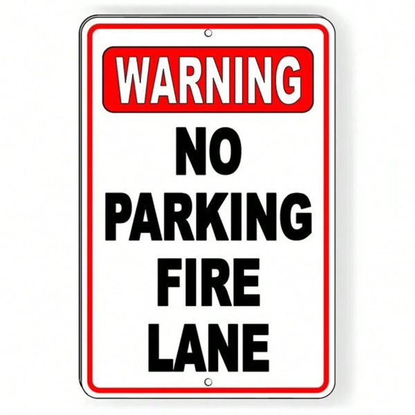 CIFbuy 停车场消防通道禁止停车标志 耐用金属标牌（TikTok、temu下自提）-1