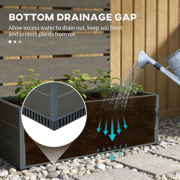 高架花园床/木制花盆 /木材种植箱-5