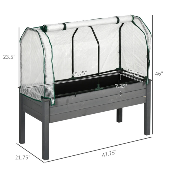 高架花园床/木制花盆 /木材种植箱-2