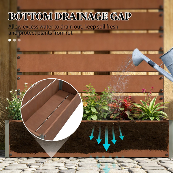 高架花园床/木制花盆 /木材种植箱-6