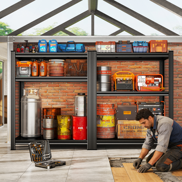 车库搁板单元 2400 磅，重型储物架，可调节金属搁板 6 层车库储物架，适用于厨房、洗衣房、工业区、仓库 39.37 英寸宽* 19.70 英寸深* 82英寸高-8