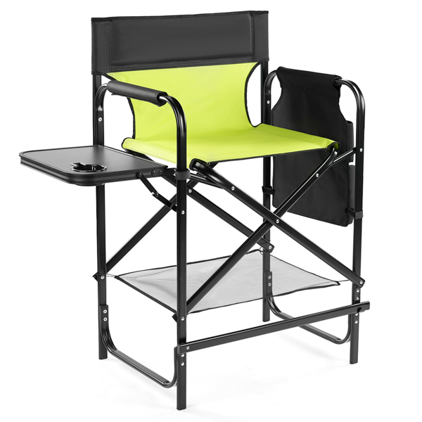 26in 黑铁管 荧光绿/黑色布面 喷塑铁扁管 铁导演椅 120kg 无便携袋-1