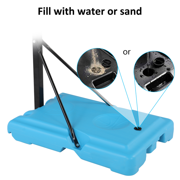 【同款编码：08071457】便携式可移动泳池边PVC透明篮板 蓝球架（篮筐调节高度1.15m-1.35m）最大适用7#球-13