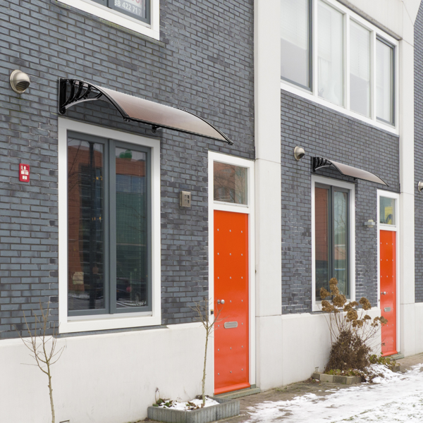 【同款编码：43420714】100*100cm 棕色板黑色支架 雨篷 ABS支架 一片式阳光板 前后铝条-19