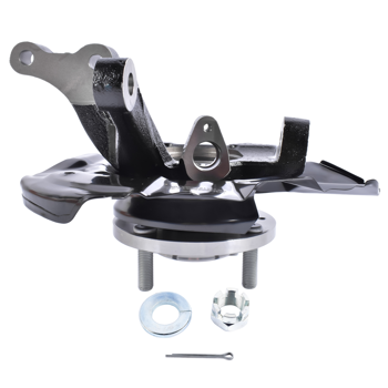 转向节总成 Front Left Steering Knuckle Fits for Hyundai Elantra Hatchback Sedan 2.0L L4 2001-2006 Black 1Pc