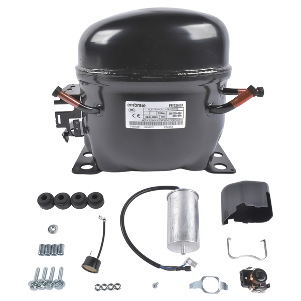 制冷压缩机 Hermetic Refrigeration Compressor Black 220-240V 50Hz 1/3 HP 1 Phase AEA2413YXA-1