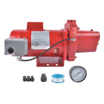 喷射泵 Cast Iron Shallow Well Jet Pump RJS-100-PREM, 1 HP 23 GPM 65 PSI 115/230 V