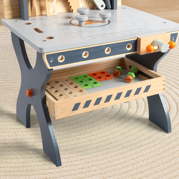 木质 时钟工具台 木质过家家套装-16