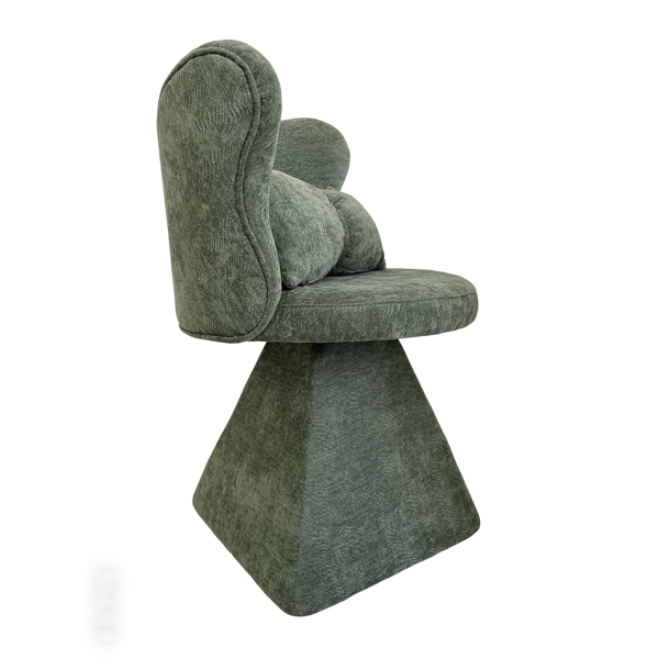 蝴蝶背梳妆椅，旋转休闲椅，餐椅，卧室梳妆台化妆凳，适用于客厅、餐厅、书房、休闲区，绿色-9