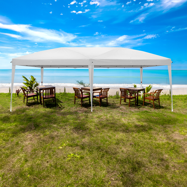 10*20ft  白色  一键撑开  无围布  28/22MM脚管 10X20MM交叉杆 折叠棚  210D牛津布  喷塑铁管 配拎包 无沙袋-19