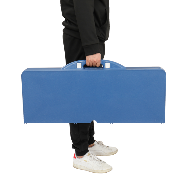 【同款编码：01976802】蓝色 塑料 野营连体桌椅 桌椅连体 135.5*83*65.5cm 50kg-27