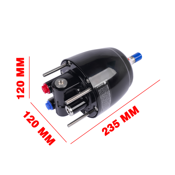 液压转向舵 HH4314-3 Front Mount Helm 1.4Cu Hydraulic Outboard Steering Pump Fit for Standard Marine w/ Mounting Plate-4