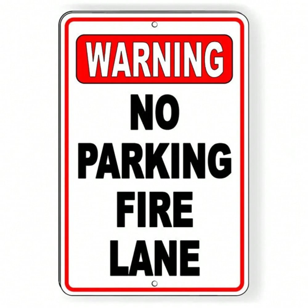 CIFbuy 停车场消防通道禁止停车标志 耐用金属标牌（TikTok、temu下自提）-3