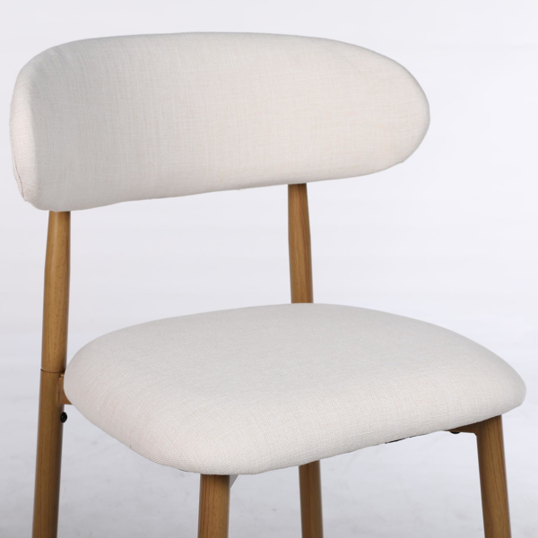 吧台椅套装（2个），软垫吧台椅，现代风格，金属椅腿，适用于厨房岛台和餐厅，米色-10