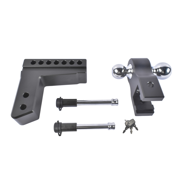 拖车挂接装置 Adjustable Trailer Hitch for 2.5-In Receiver 6-In Drop/Rise Aluminum Drop Hitch 18500LBS Dual-Ball-5