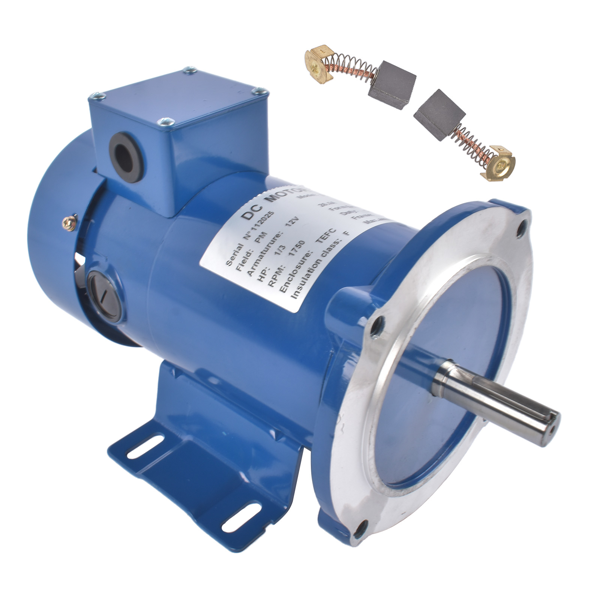 直流电机 12V DC Motor 1/3 HP 1750 RPM Class F Insulation TEFC 56C Reversible MD0503E NEW-7
