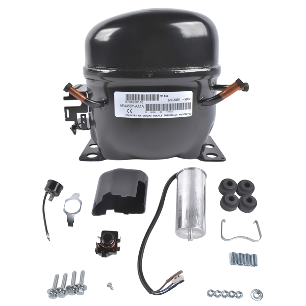 制冷压缩机 R-134A Refrigeration Compressor 220-240 Voltage 50Hz 1-Phase 1/2HP for Refrigeration Equipment AE4450Y-AA1A-1