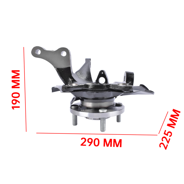 转向节总成 2Pcs Front Left and Right Steering Knuckle Fit for Hyundai Elantra Hatchback Sedan 2.0L L4 2001-2006 Black-10